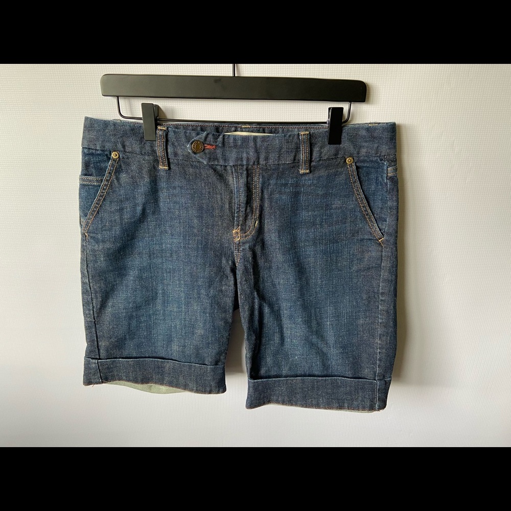 Gap Cuffed Dark Rinse Shorts